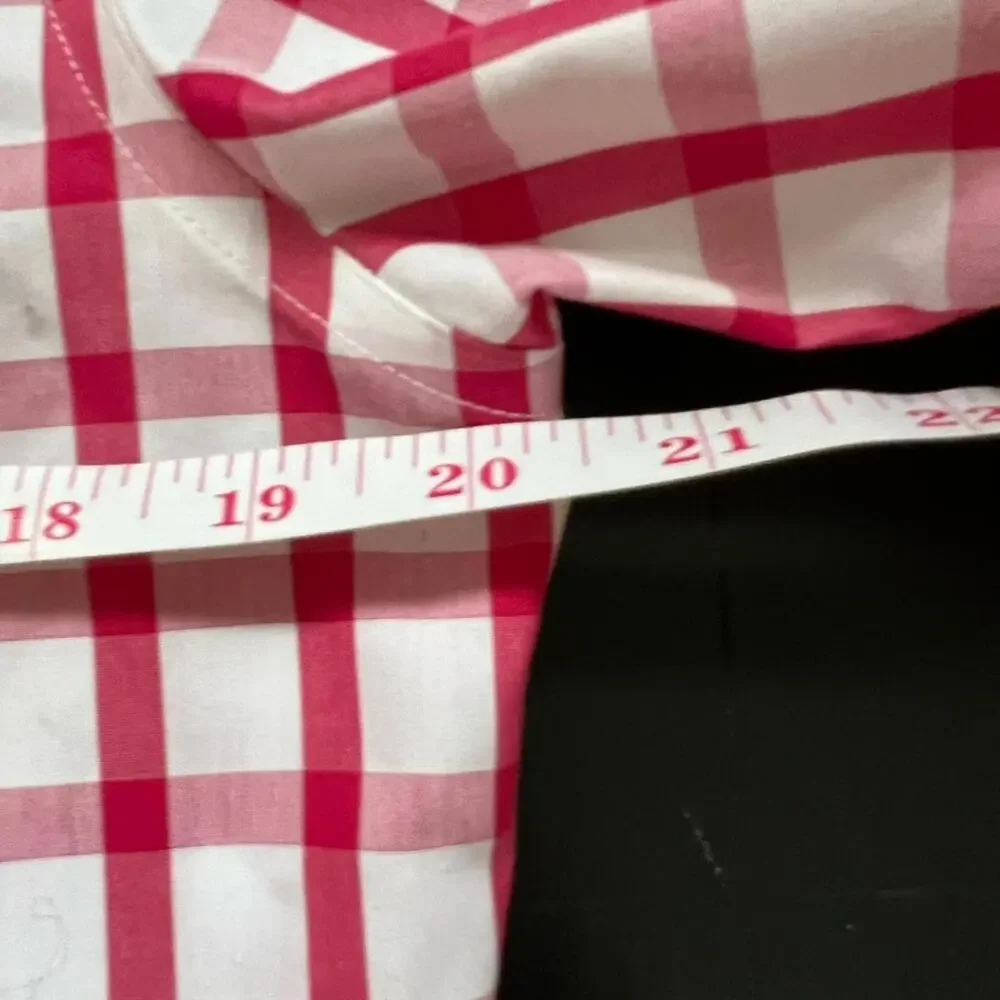 Banana Republic Non Iron Tailored‎ Slim Fit Dress Shirt in Pink & White - M